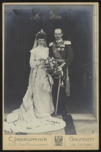 Cabinet Foto Großherzog Friedrich Franz IV. mit Alexandra von Hannover u. Cumberland