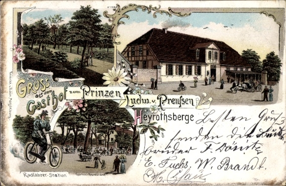 lito Heyrothsberge Biederitz w Saksonii-Anhalt, zajazd księcia Ludwika Pruskiego, rower