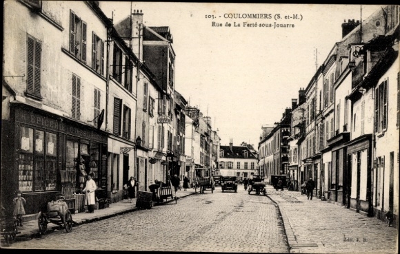Ak Coulommiers Seine et Marne, Rue de La Ferte sous Jouarre