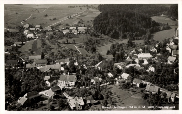Ak Uehlingen Ühlingen Birkendorf im Schwarzwald, Fliegeraufnahme