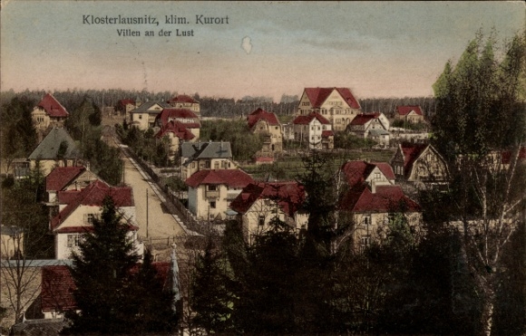 Ak Bad Klosterlausnitz in Thüringen, Villen an der Lust, klimatischer Kurort, 