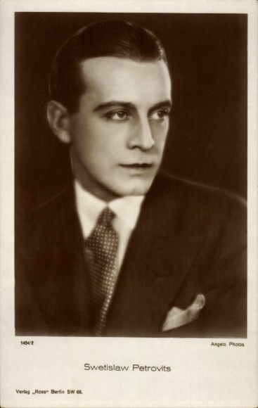 Ak Schauspieler Swetislaw Petrovits, Portrait