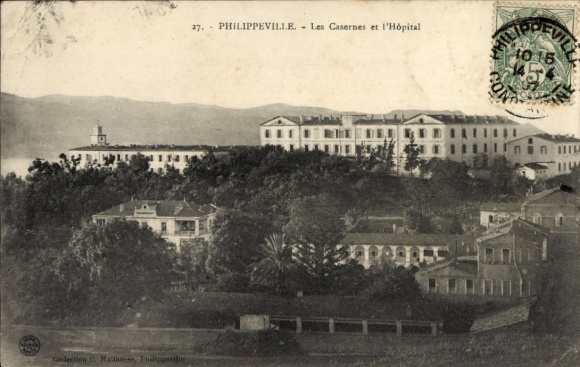 Ak Philippeville Skikda Algerije, Les Barracks, ziekenhuis