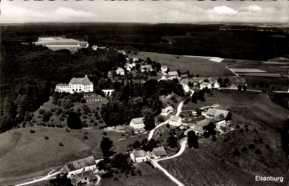 Postcard Eisenburg Memmingen in Swabia, aerial photograph
