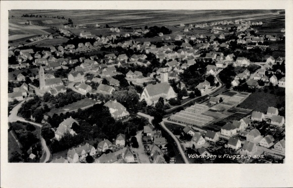 Ak Vöhringen in Württemberg, luchtfoto