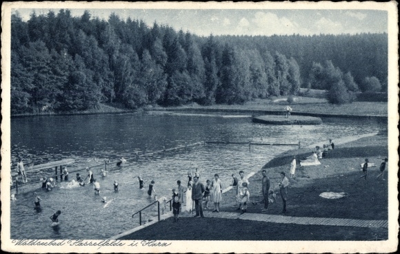 Ak Hasselfelde Oberharz am Brocken, buitenzwembad