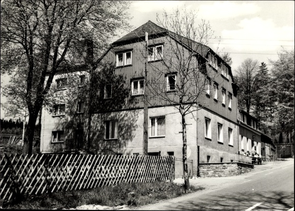 Postcard Crottendorf in the Ore Mountains, company holiday home &quot;Waldhaus&quot; of the Deutsche Post Cottbus