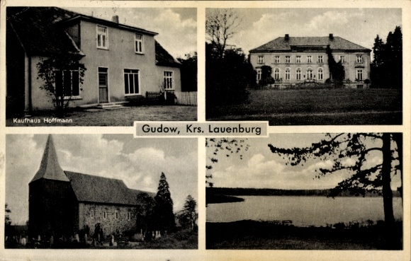PC Gudow in Schleswig Holstein, department store, Hans Hoffmann, lake, church