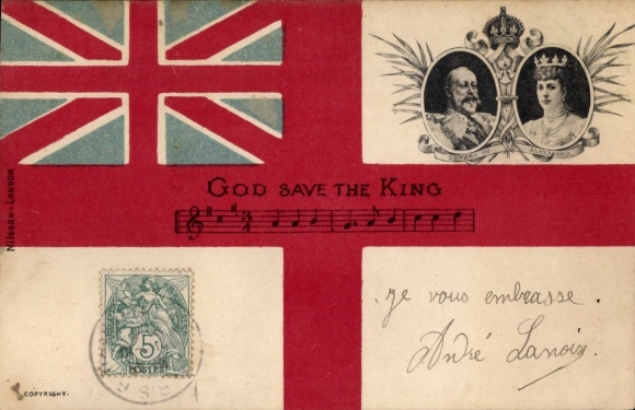 liedje Ak God red de koning, koning Edward VII, koningin Alexandra van Denemarken