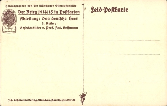 Artist Postcard Hoffmann, Anton, Field Artillery, The German Army