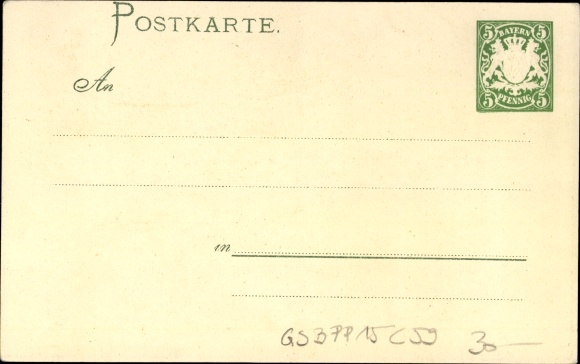 Postwaardestuk ansichtkaart Würzburg am Main Unterfranken, Königl. Bayer. Inf. Regt. nr. 9 Wrede, regimentskaart