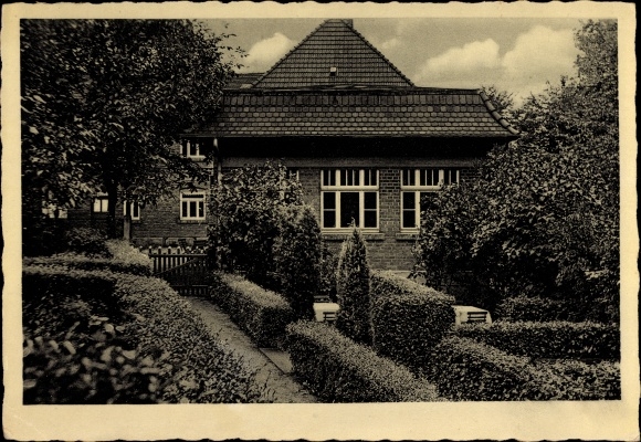 Ak Isingdorf Werther in Westfalen, Gaststätte Bergfrieden, Garten
