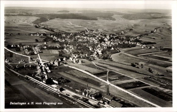 Ak Deißlingen am Neckar, Fliegeraufnahme
