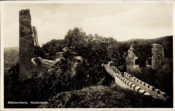 Postcard Altenbamberg in Rhineland Palatinate, Altenbaumburg, ruins of Altebaumburg, northeast side