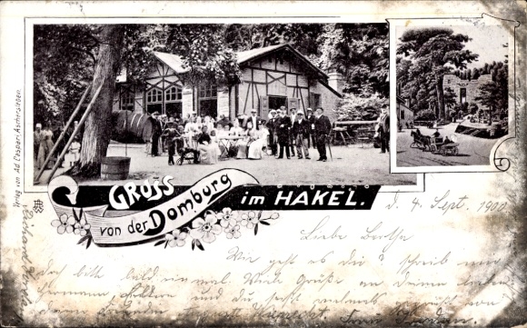 Ansichtkaart Heteborn Selke Aue in de Harz, Domburg in de Hakel, gasten