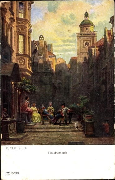 Artist PC Spitzweg, Carl, chatting hour
