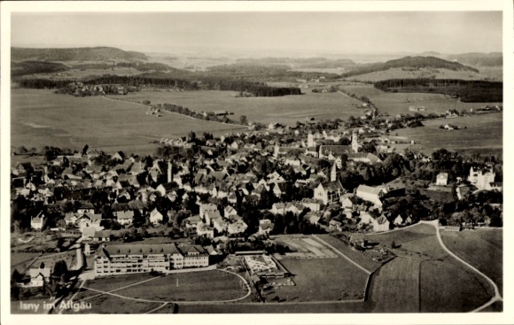 Ak Isny im Allgäu, Fliegeraufnahme