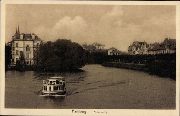10 alte Ak Hamburg, diverse Ansichten, teilweise gemalt