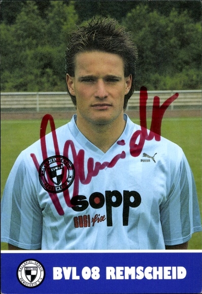 Autograph card footballer Hans-Jürgen Schmidt, FC Remscheid, autograph