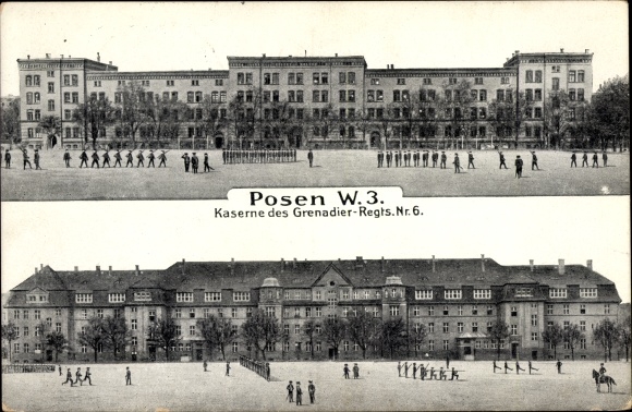 Postcard Poznań Posen, Kaserne des Grenadier Regiments Nr. 6