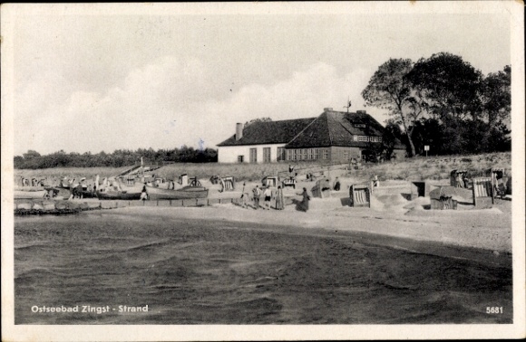 Postcard Ostseebad Zingst, beach