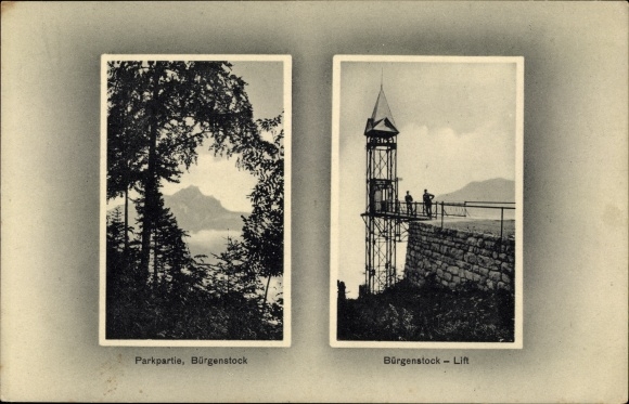 Ak Bürgenstock kanton Nidwalden, winda, park, winda