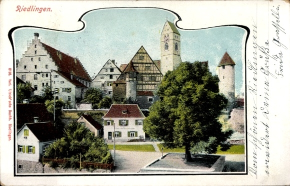 Postcard Riedlingen an der Donau Württemberg, view of the town