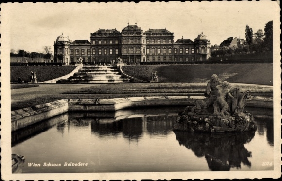 Postcard Vienna 3 Landstrasse, Belvedere Palace