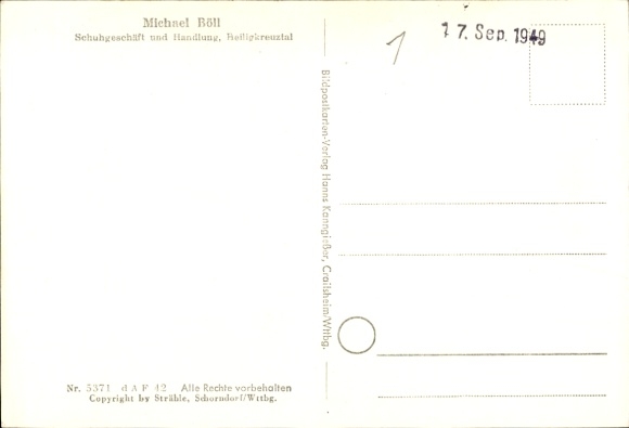 Postcard Heiligkreuztal on the Danube Württemberg, aerial photograph