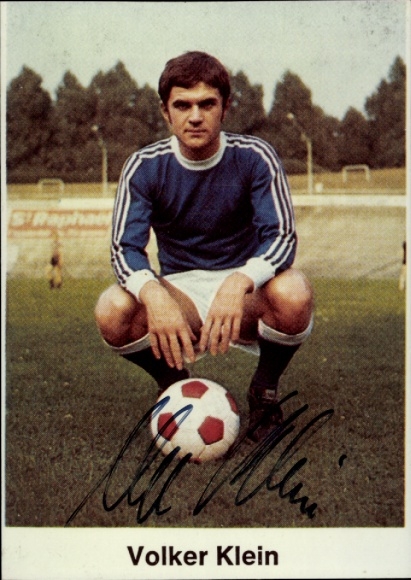 Autograph card footballer Volker Klein, Arminia Bielefeld, autograph