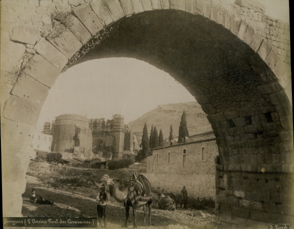 Photo around 1890, Jules Lind, Smyrna Izmir Turkey, L&#39;Ancien Pont des Caravanes