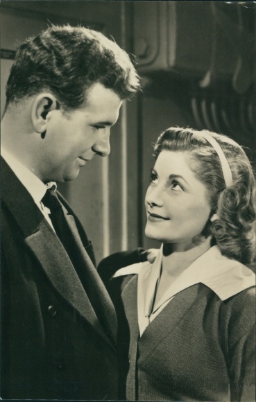 Postcard actress Gisela Uhlen, actor Günther Simon, Das Traumschiff