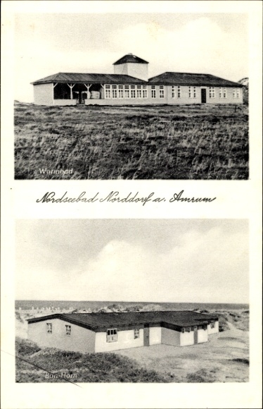 Postcard Norddorf on Amrum Nordfriesland, Warmbad, Bon - Horn