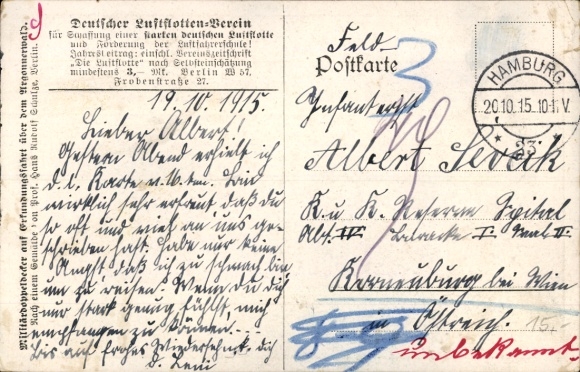 Artist Postcard Schulze, Hans Rudolf, Military biplane on reconnaissance mission over the Argonne Forest