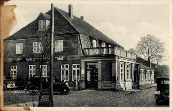Ak Jevenstedt in Holstein, herberg bij het treinstation