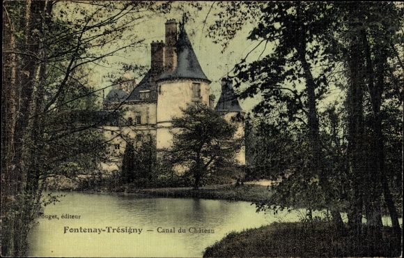 Ak Fontenay Tresigny Seine et Marne, Canal du Chateau