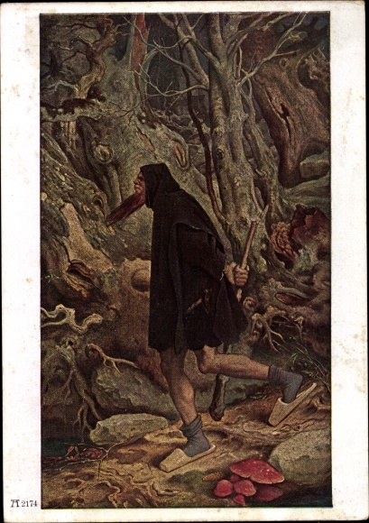 Artist PC Schwind, Moritz von, Rübezahl, mountain spirit, Giant Mountains