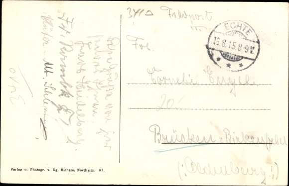 Postcard Imbshausen Northeim am Harz, inn owned by August Heidelberg