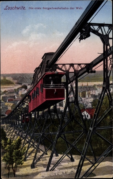 Ak Dresden Loschwitz, Bergschwebebahn