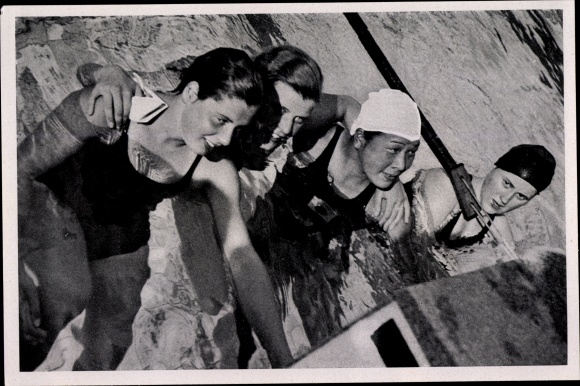 Collection picture Olympia 1936, swimmers, winner H. Maehata