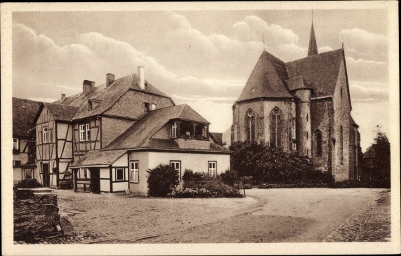 Postcard Solms an der Lahn Hesse, Altenberg Monastery near Wetzlar