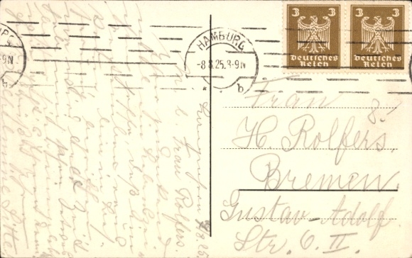 Postcard Hamburg Nord Langenhorn, institution, administration building