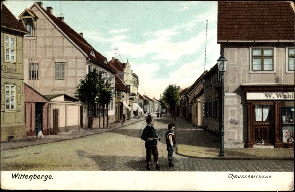 PC Wittenberge on the Elbe Prignitz, Chausseestrasse, shops