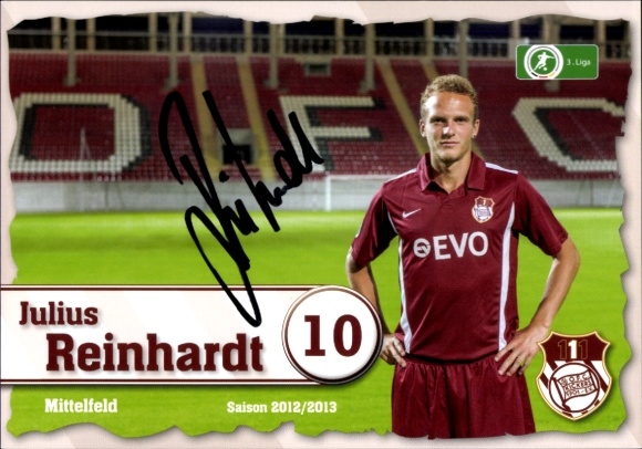 Autogrammkarte Fußballer Julius Reinhardt, Kickers Offenbach, Autogramm
