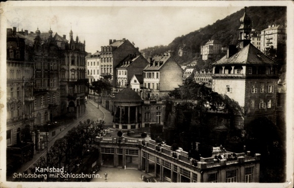 KP Karlovy Vary Karlsbad town, Castle Hill, Castle Fountain
