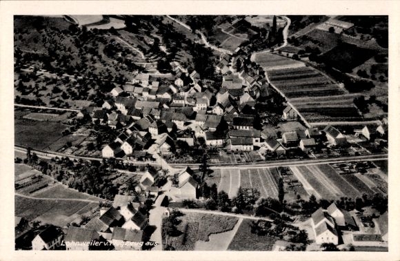 Ansichtkaart Lohnweiler in de Pfalz, luchtfoto
