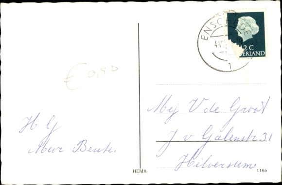 Postcard Enschede Overijssel Netherlands, Station, Volkspark, Stadhuis, Textiel School