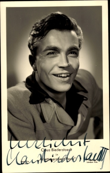 Ak Schauspieler Claus Biederstaedt, Arlette erobert Paris, Autogramm