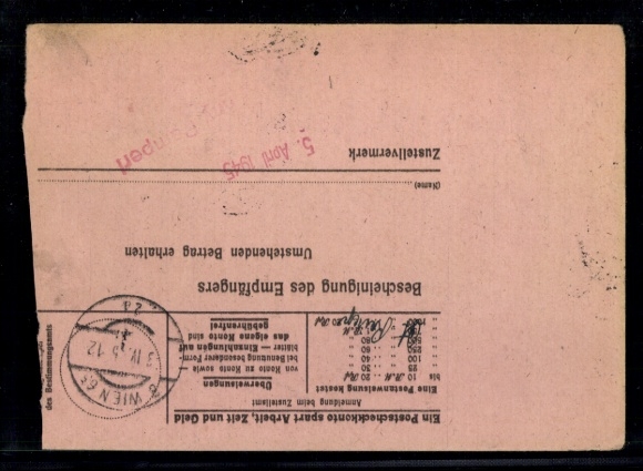 PAW No. 795 "Karlsbad 26.3.45" with certificate of origin