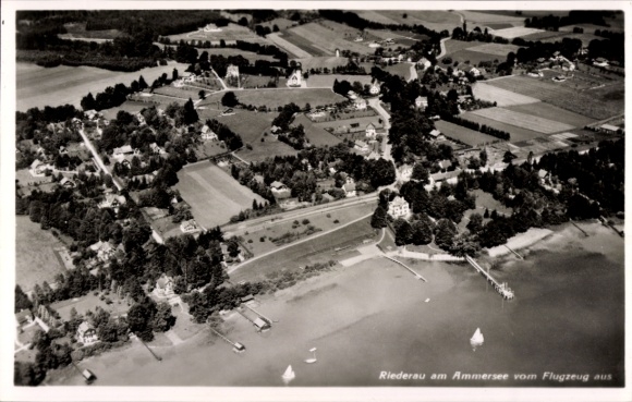 Postcard Riederau Dießen am Ammersee Upper Bavaria, aerial photograph